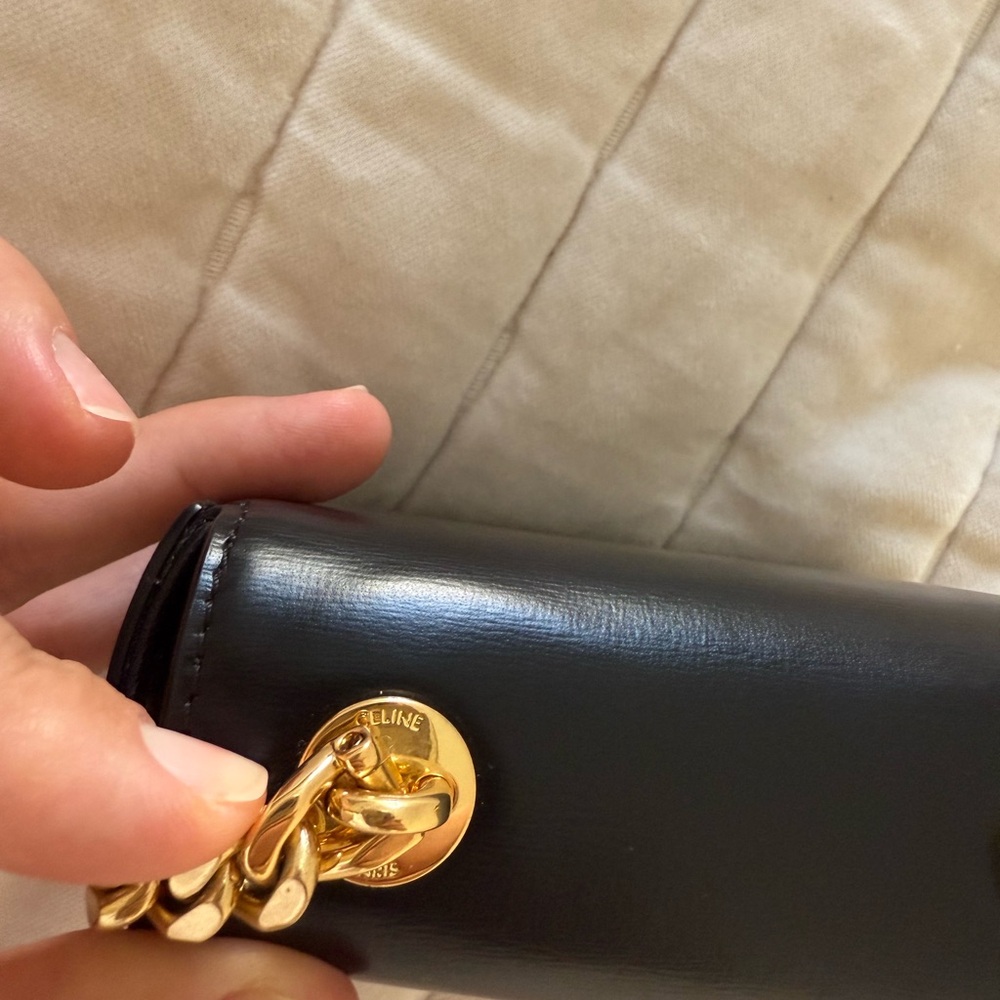 Celine Black and Gold Designer Women's Bag - Picture 10 of 11